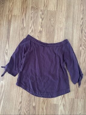Women’s Off-Shoulder Tunic Top in Deep Plum